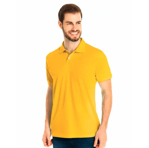 Camisa Polo Piquet Masculina Amarelo