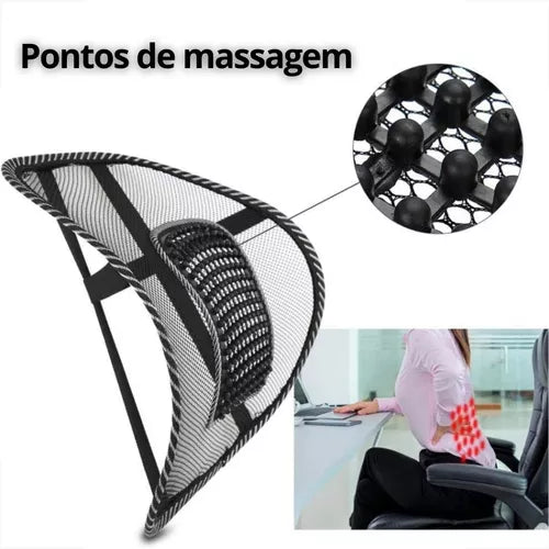 Suporte Apoio Lombar Encosto Ergonômico Cadeira Banco Carro