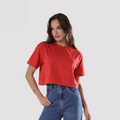 Blusa Feminina Elegante T-Shirt Cropped 100% Algodão