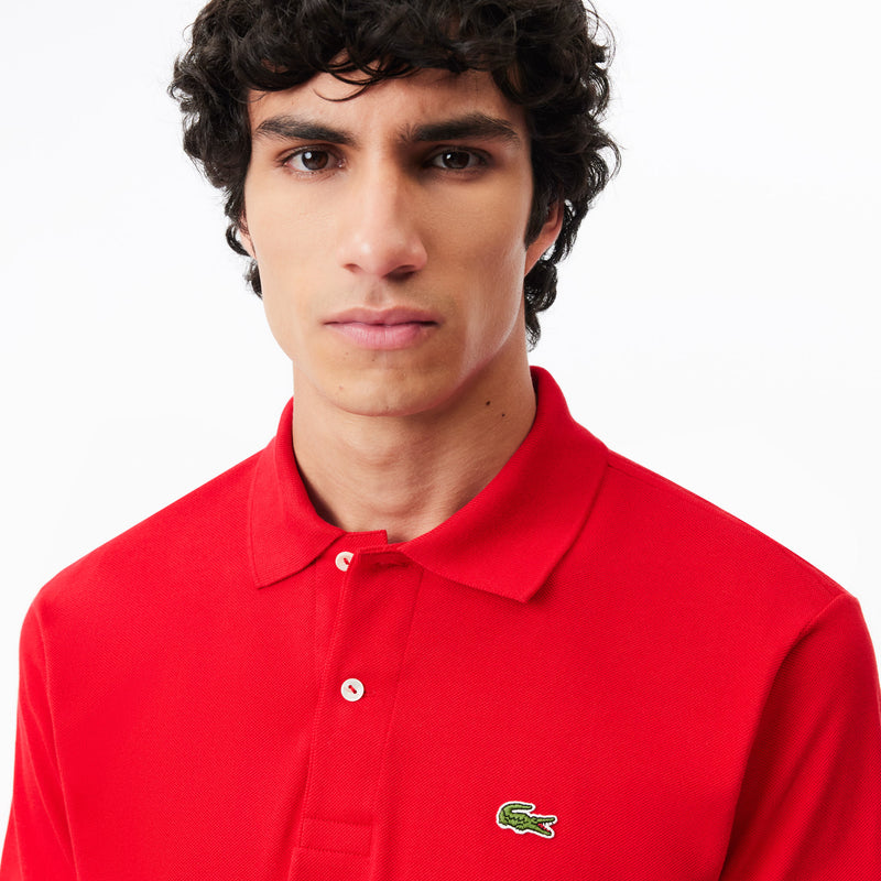 Camisa Polo Lacoste Manga Curta Vermelha