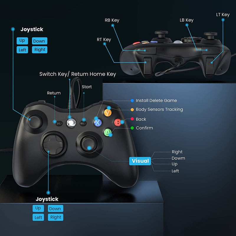 Controle Para Xbox-360 PC Slim Compatível Com Cloud Game Joystick - A055